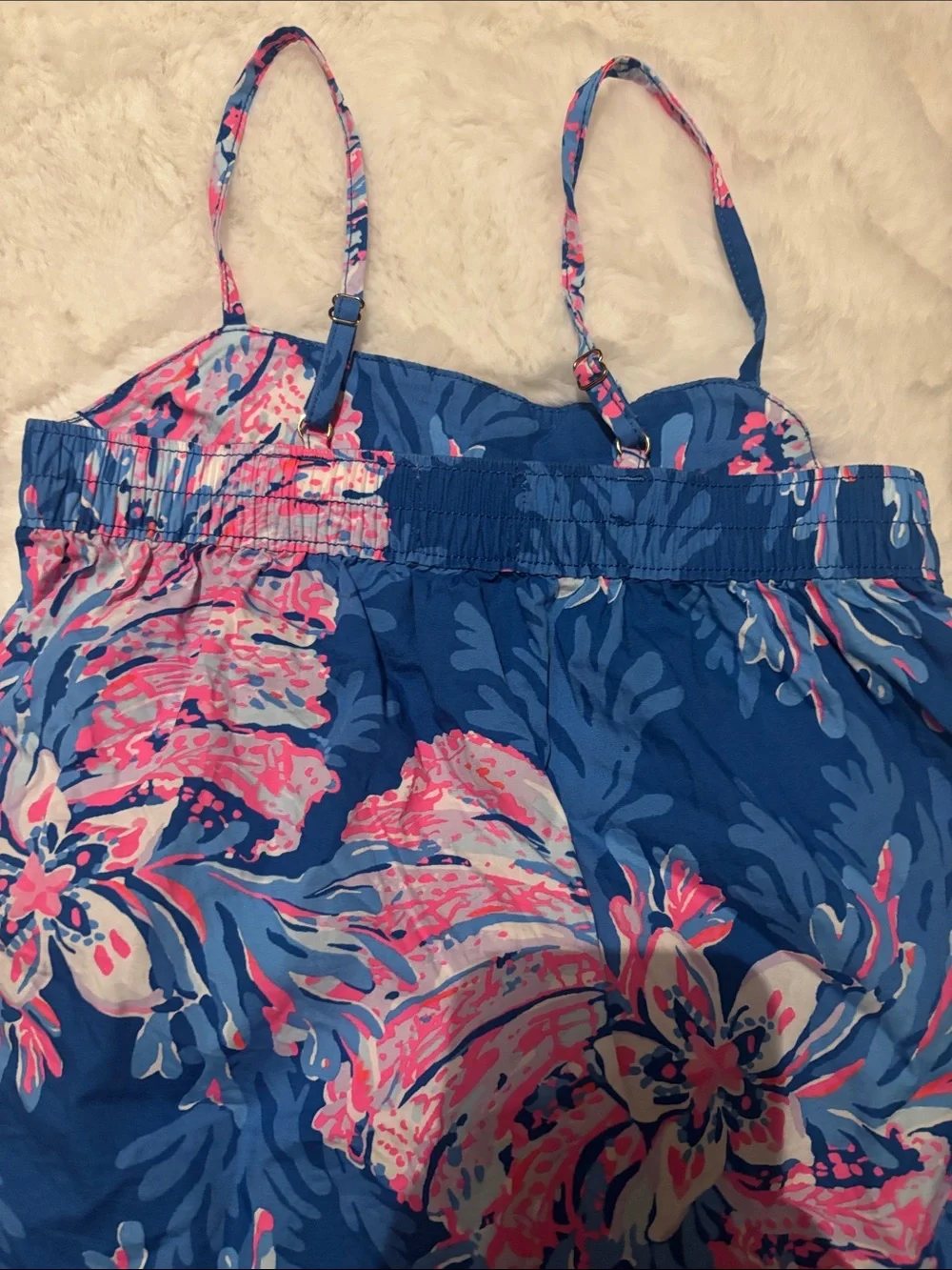 Lilly Pulitzer Blue and Pink Girls sun dress